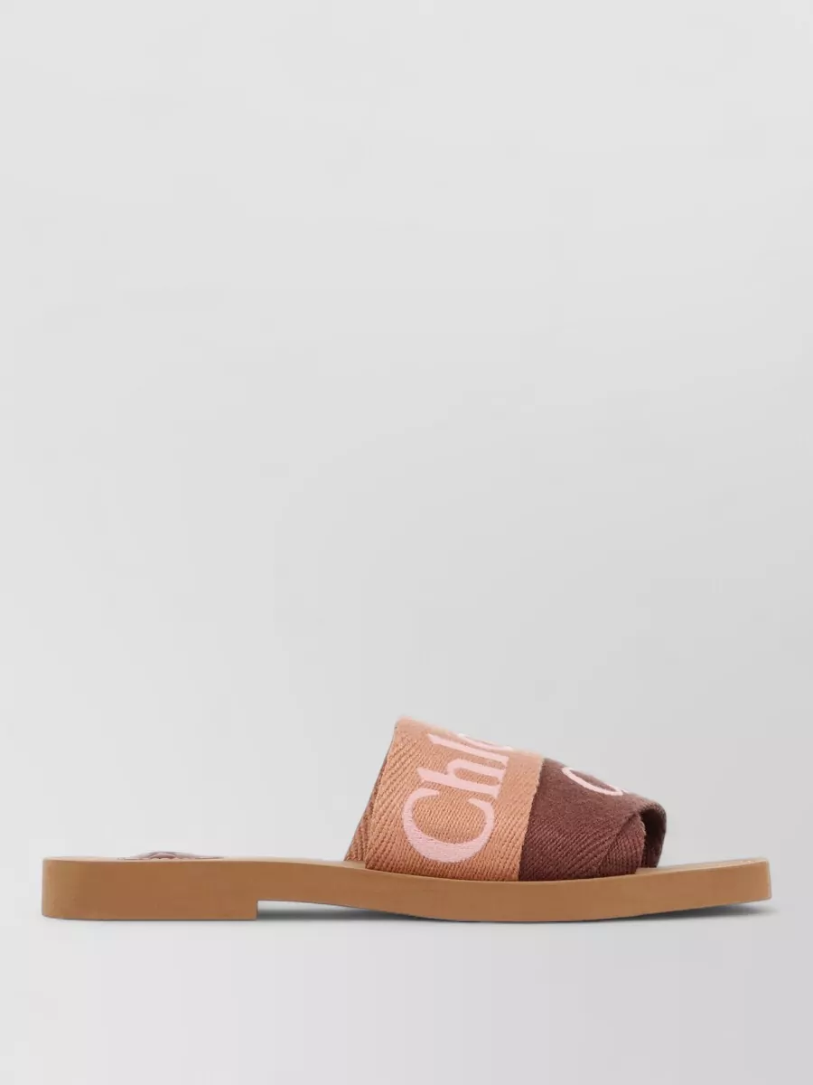 Chloé Linen Slides