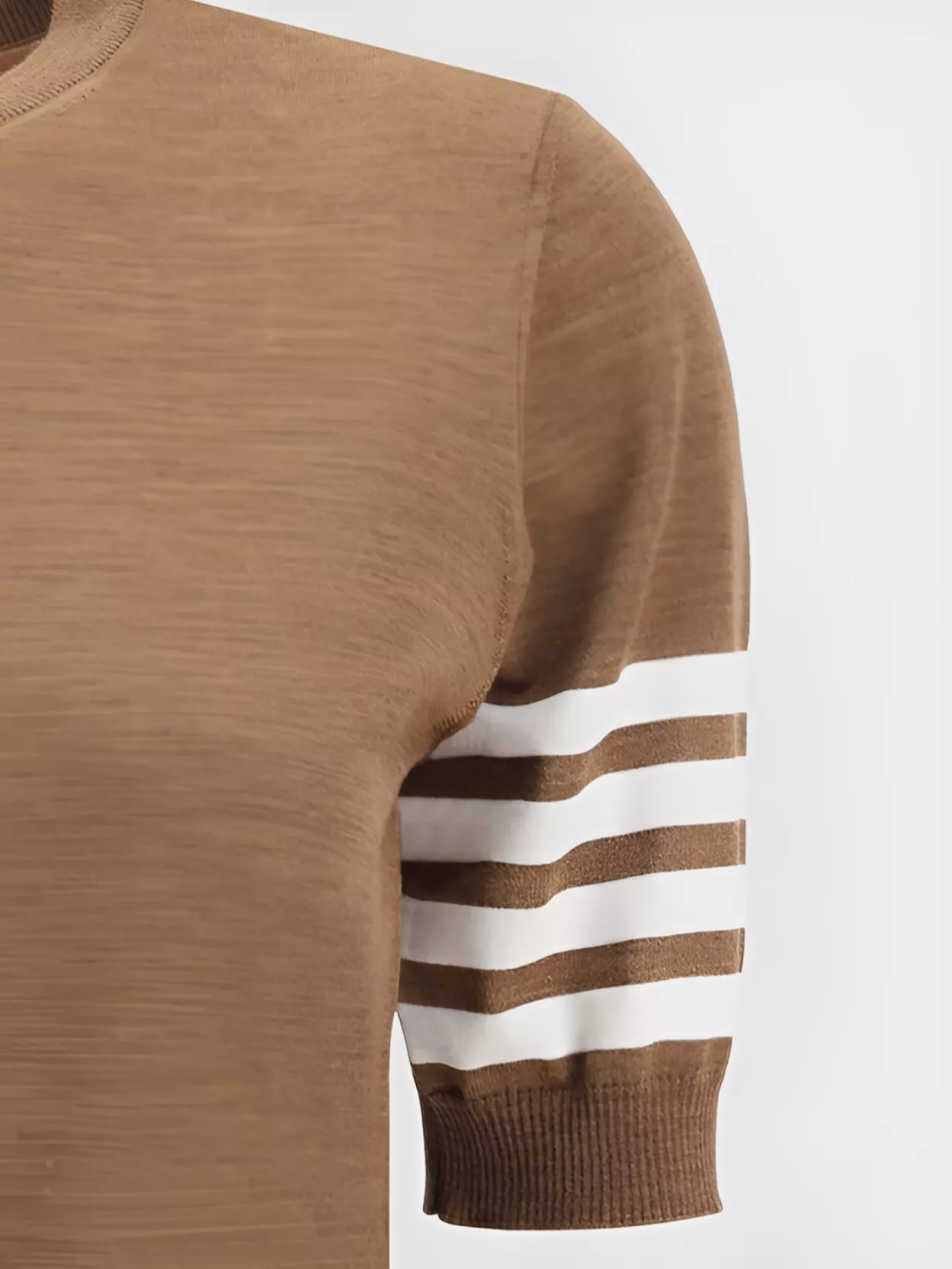 Thom Browne Knit T-Shirt Iconic Bands