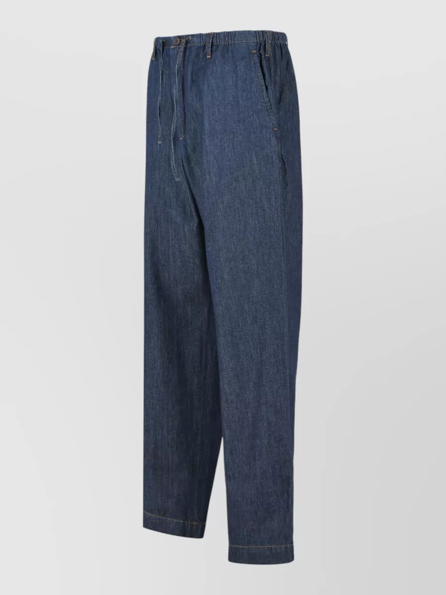 Dries Van Noten Penny Cotton Trousers Belt Loops Pockets