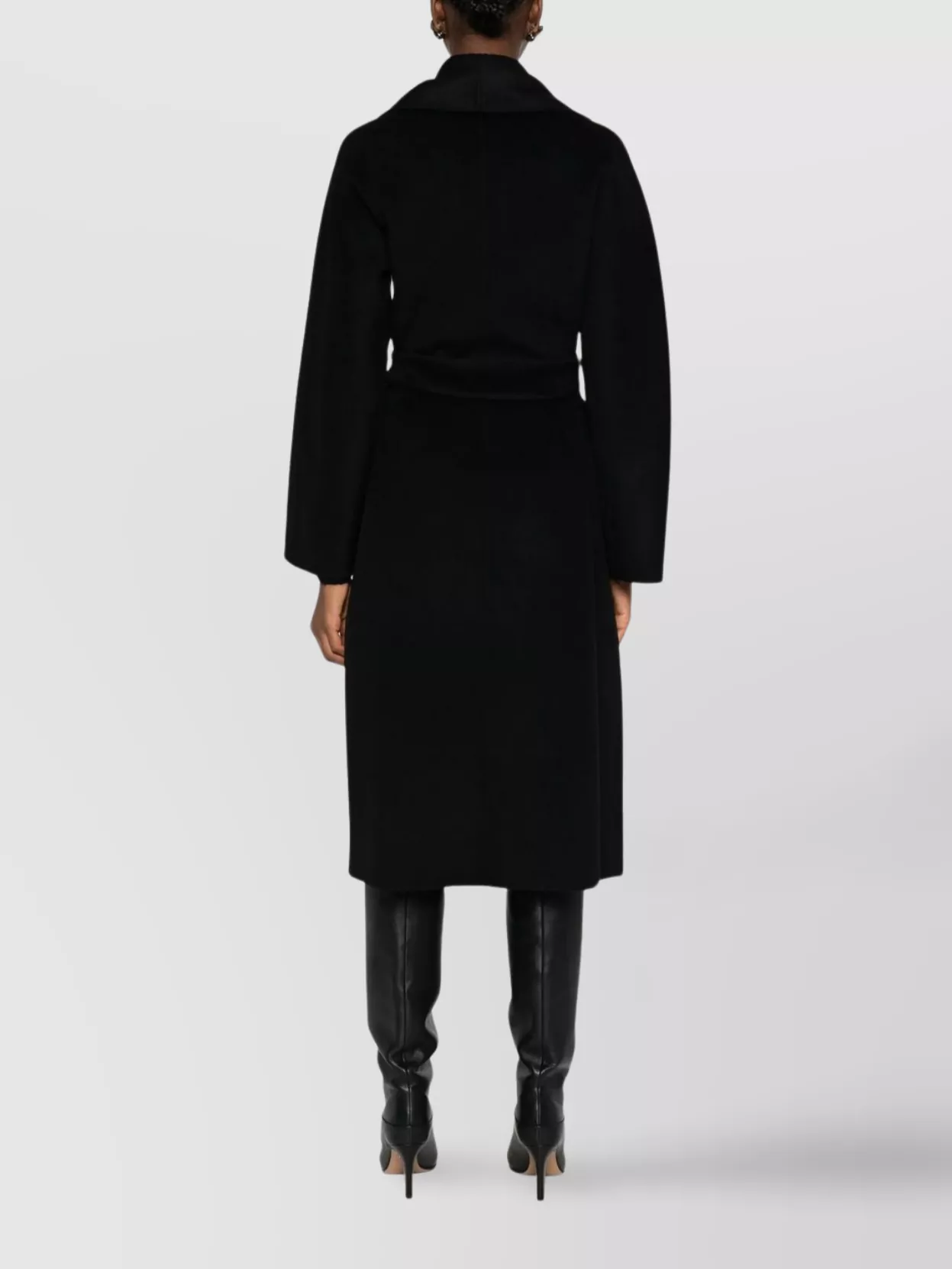 S Max Mara Cashmere Wool Blend Mid-Length Coat