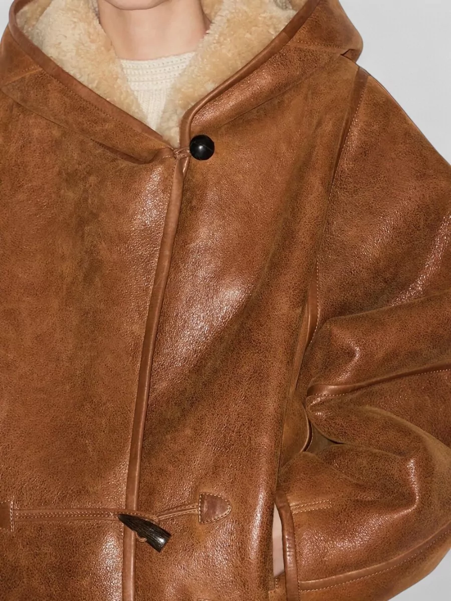 Isabel Marant Shearling Hooded Cropped Jacket