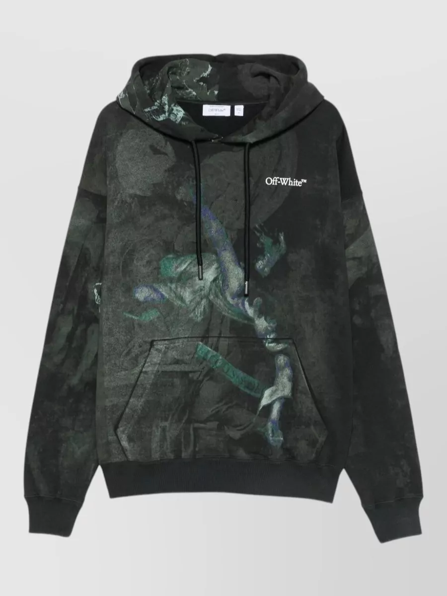 Off-White cotton hooded sweatshirt