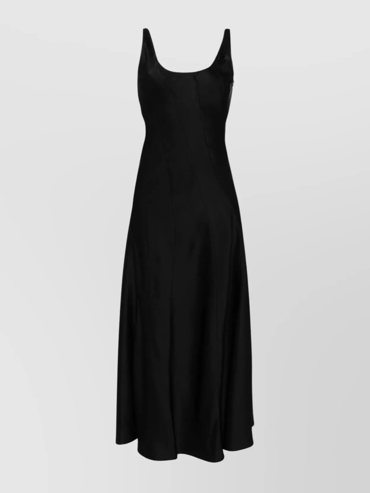Jil Sander Long Dress With Fitted Bodice And Flared Skirt In Black