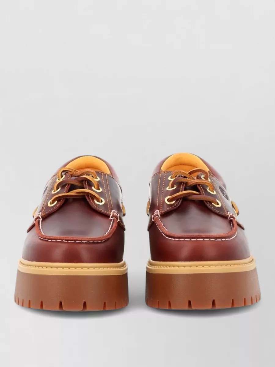 Timberland leather boat lace-up shoes