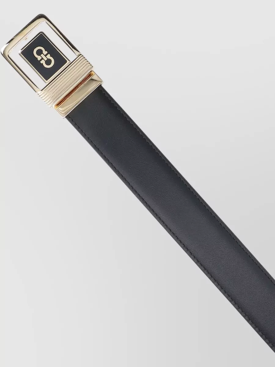 Ferragamo Belt Duo Reversible Gold Tone Buckle