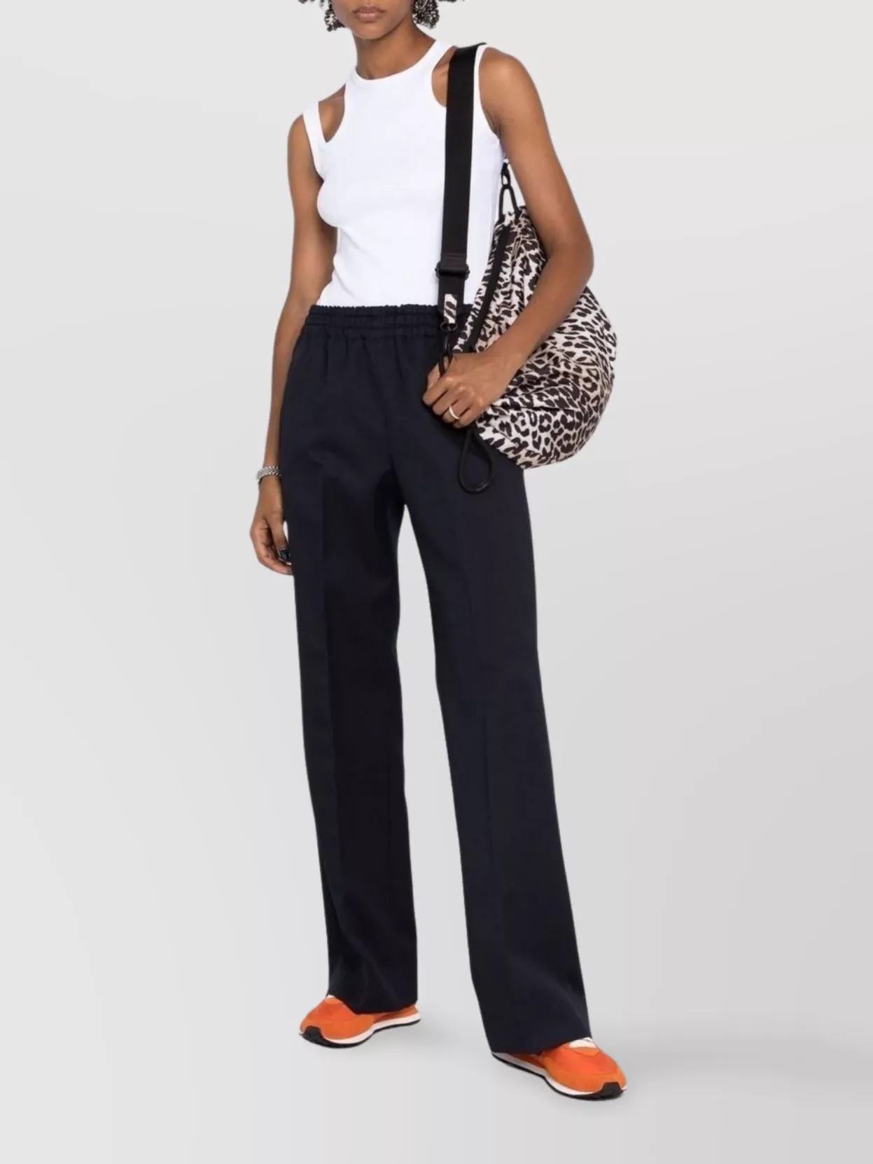 Golden Goose wool-blend high-rise wide-leg trousers