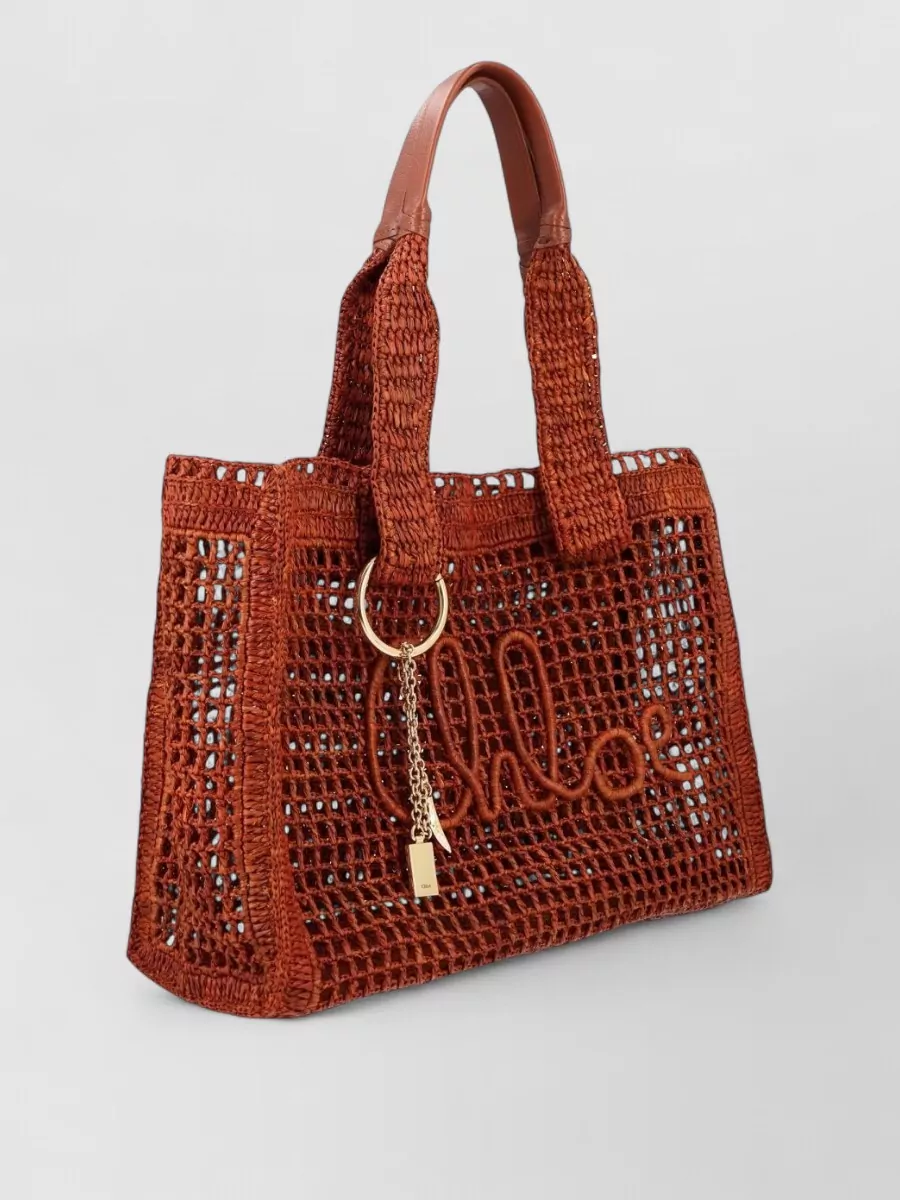 Chloé Woody Raffia Tote Bag