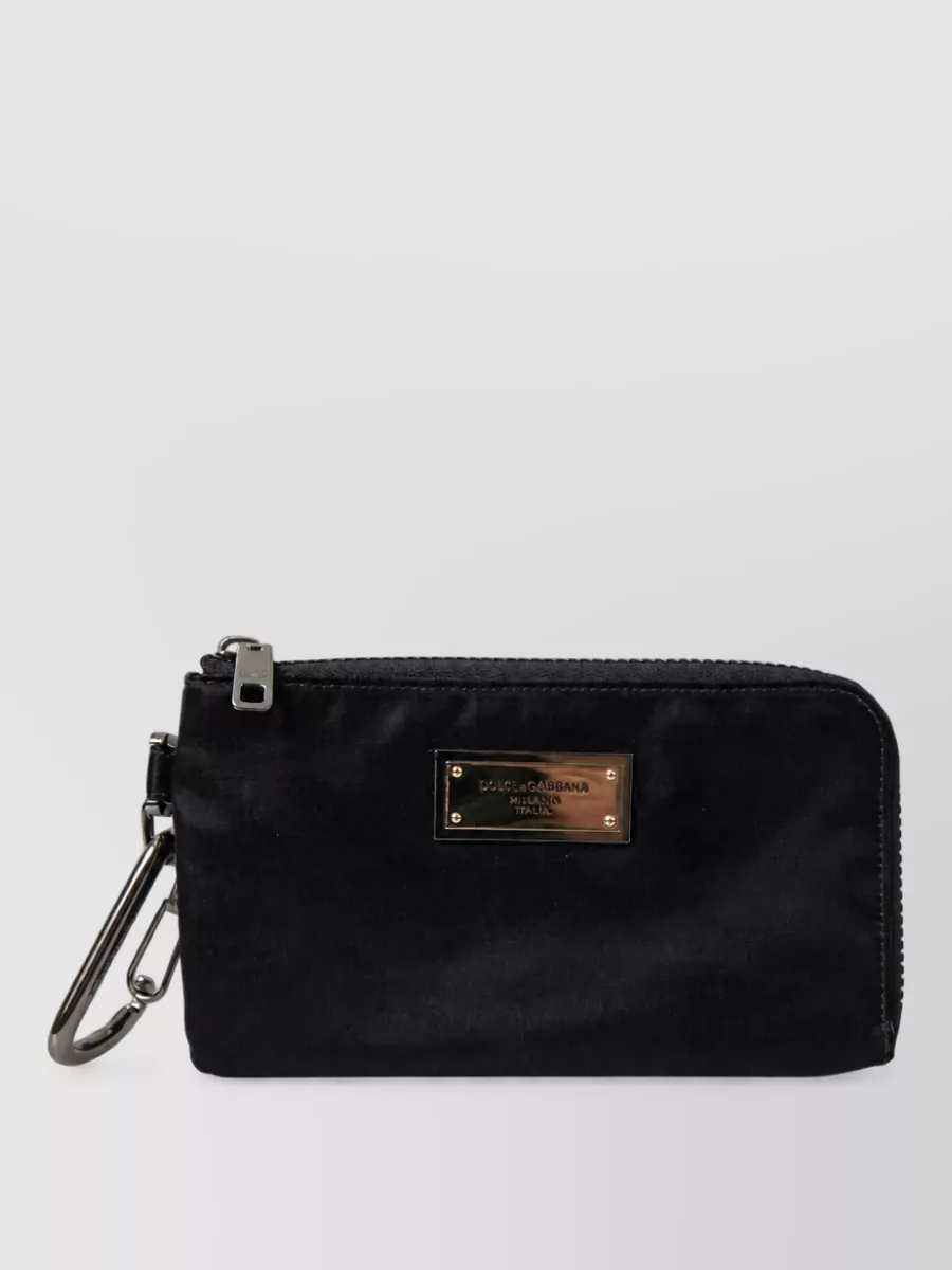 Dolce&Gabbana daily nylon logo plaque clutch bag