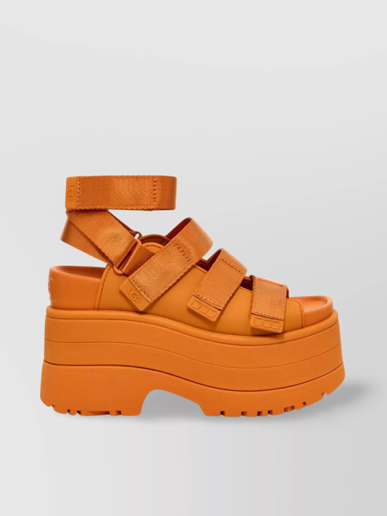 Ugg Rise Gold Ankle Strap Platform Sandal