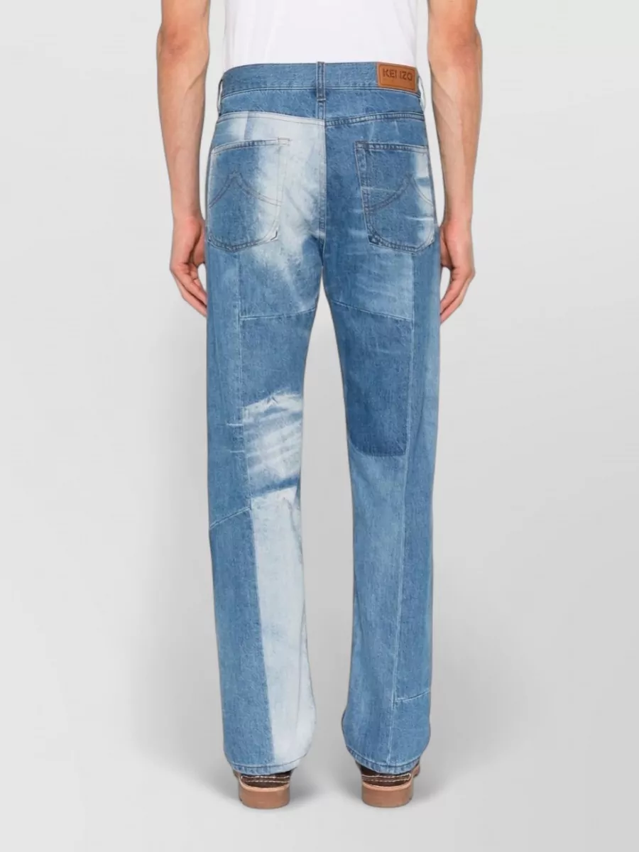 Kenzo Patchwork Straight-Leg Jeans