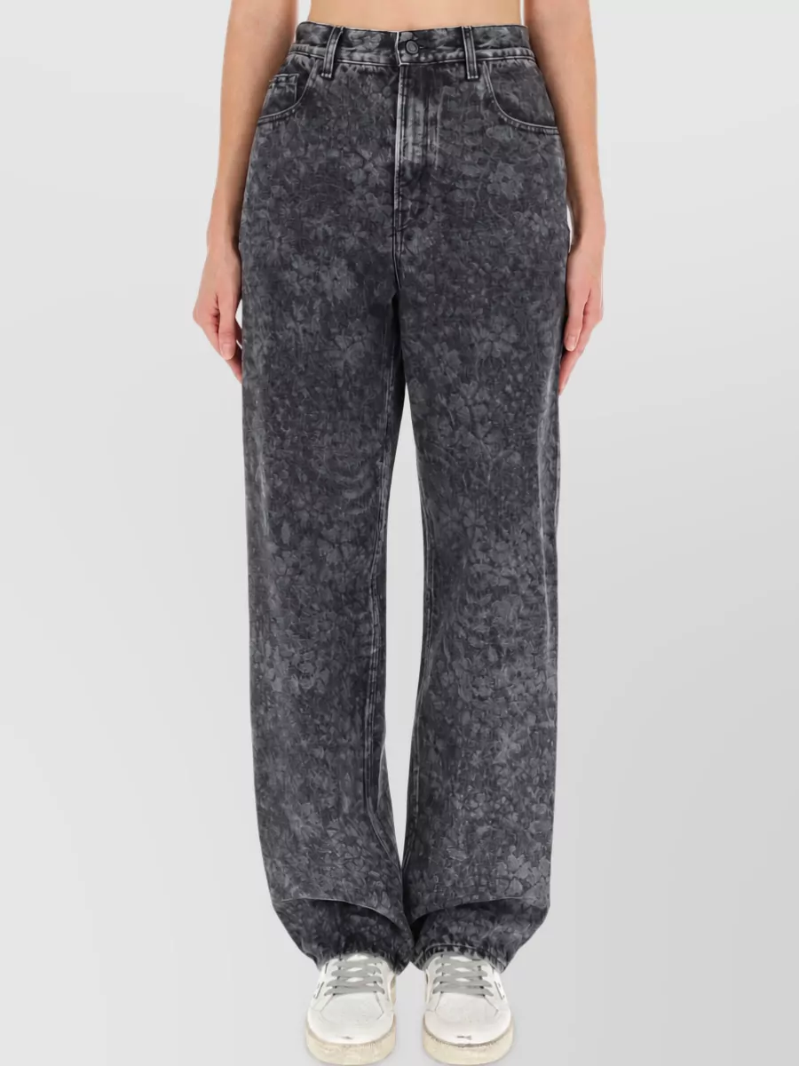 Golden Goose Floral-Print Denim Jeans