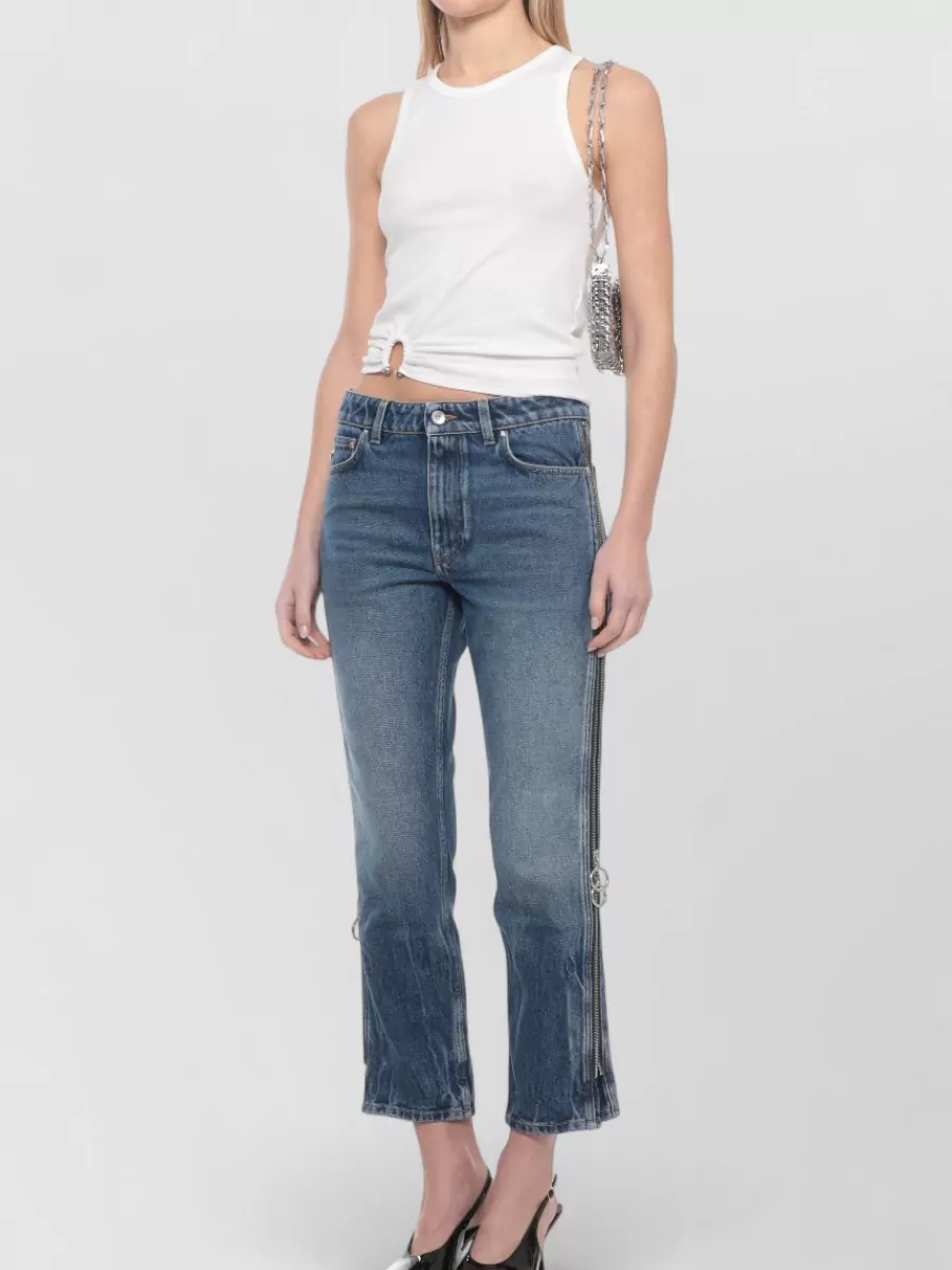 Paco Rabanne Cotton Cropped Straight-Leg Jeans