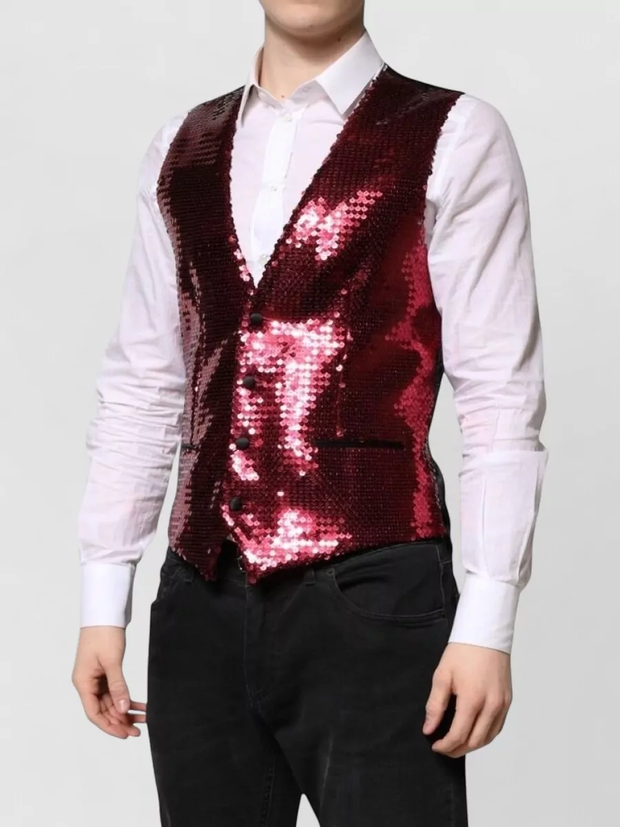 Dolce&Gabbana Sequined V-Neck Waistcoat