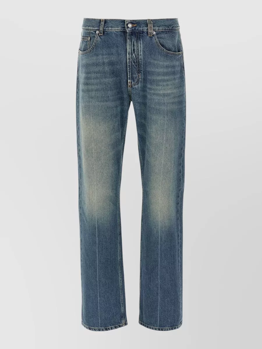Mc Queen denim straight-leg jeans