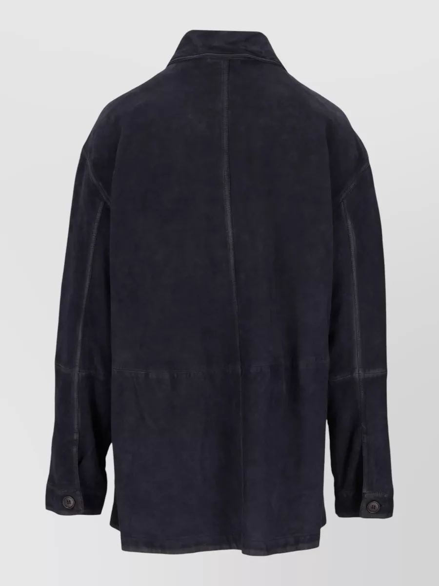 Parosh Suede Single Breasted Coat