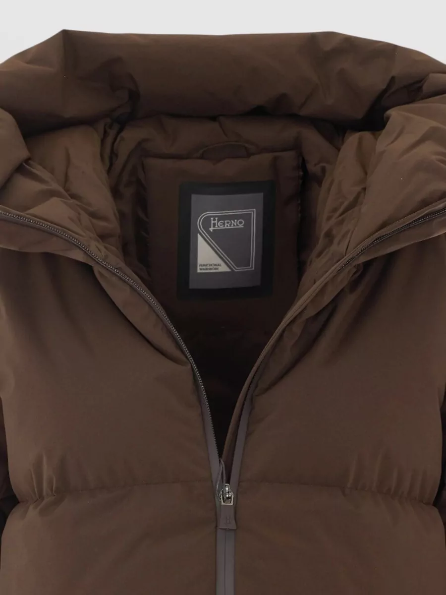 Herno Down Hooded Short Parka Coat