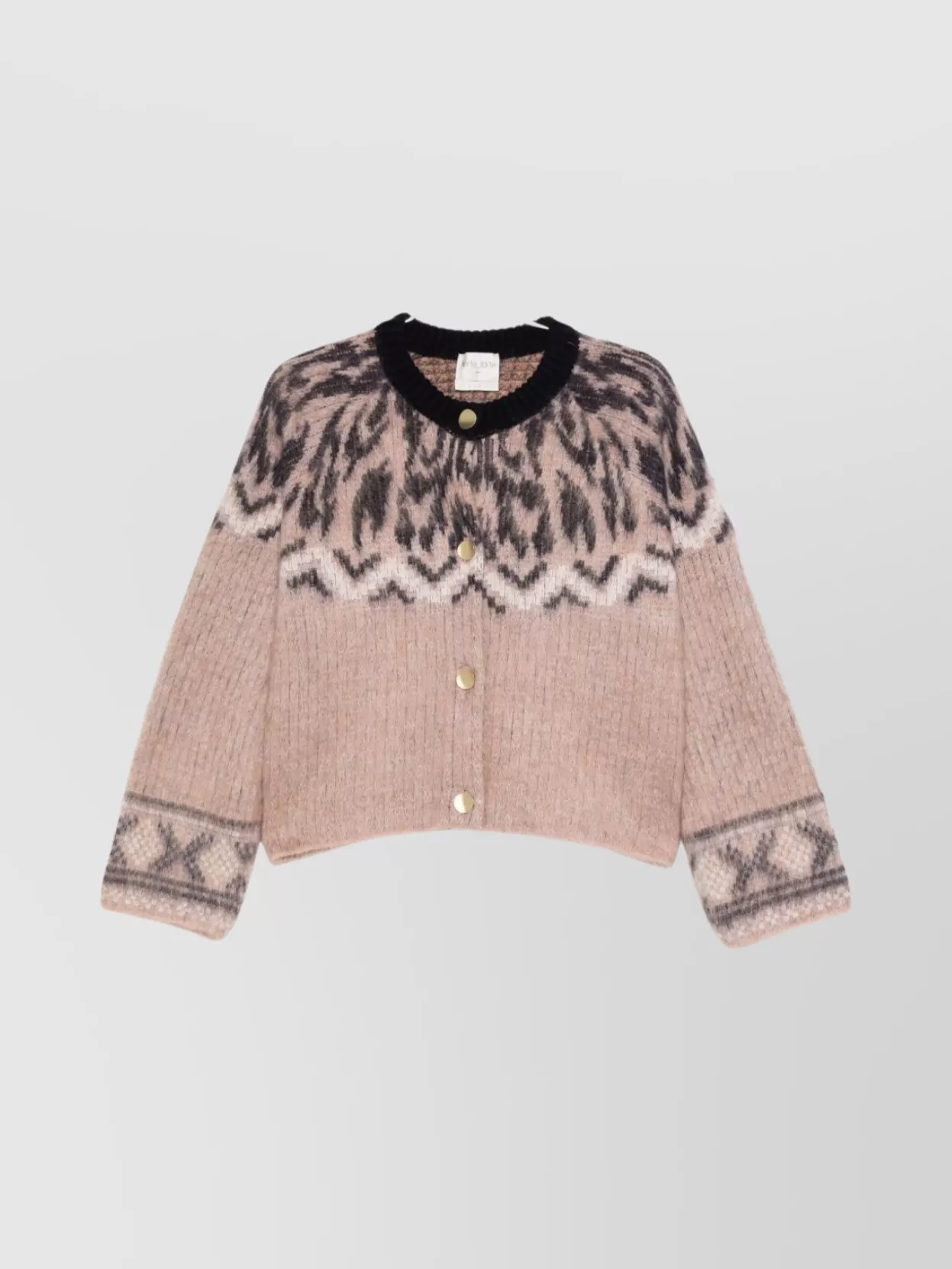 Forte Forte Long Sleeve Patterned Knitwear Cardigan In Multi