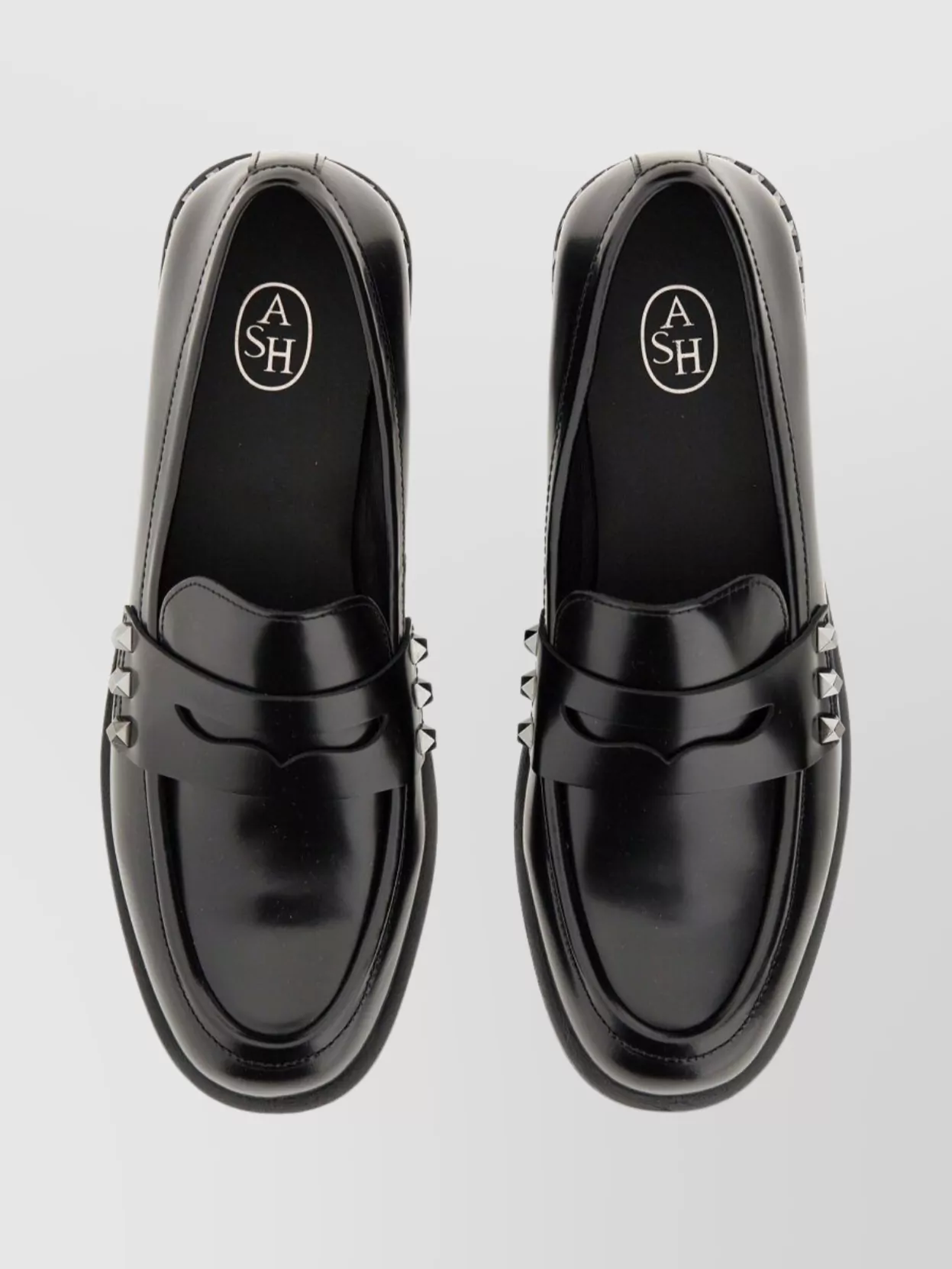 Ash Whisper Moccasin Studded Detail In Black