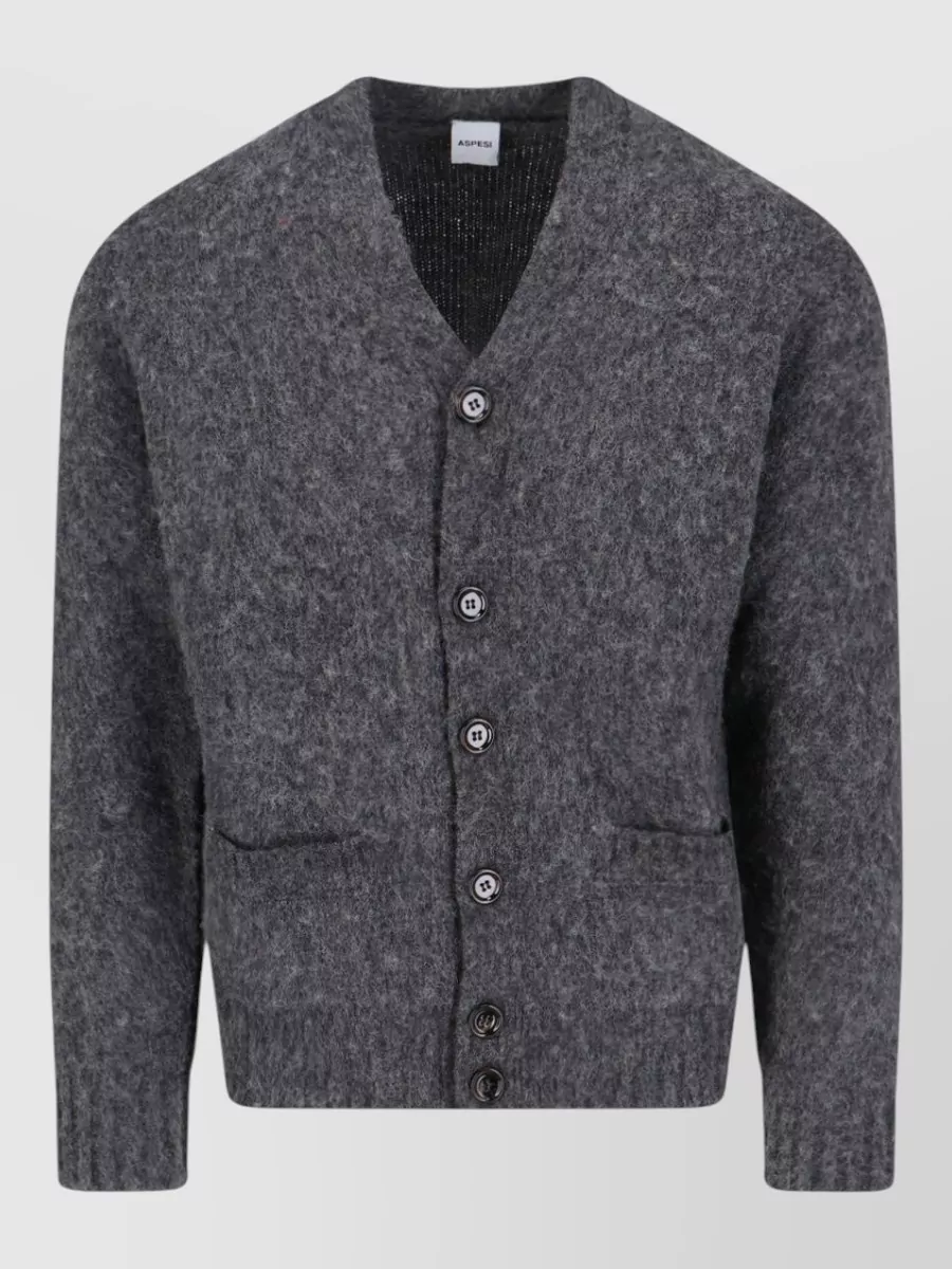 Aspesi wool crewneck cardigan