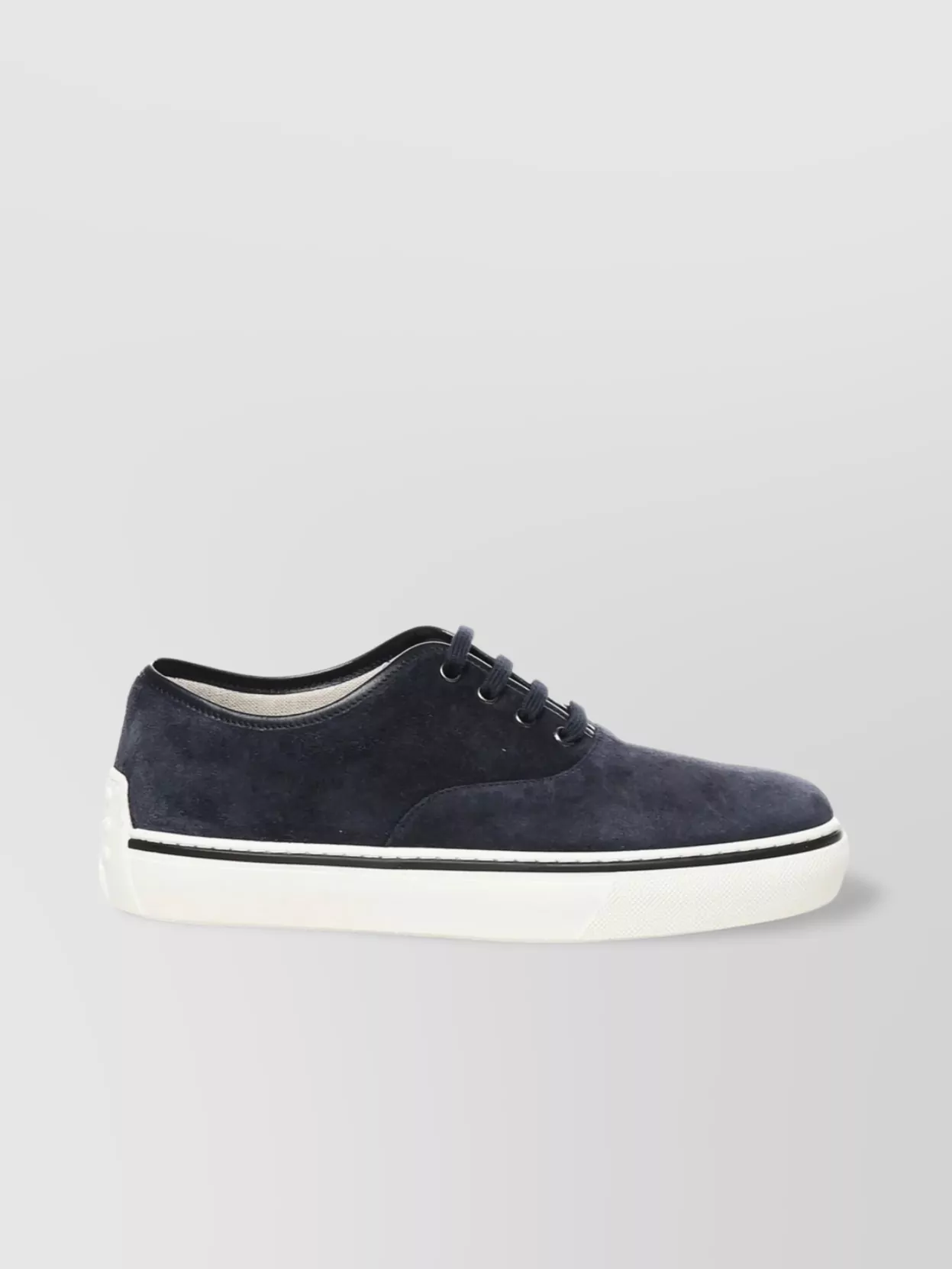 Tod's Round Toe Suede Sneakers Contrast Sole