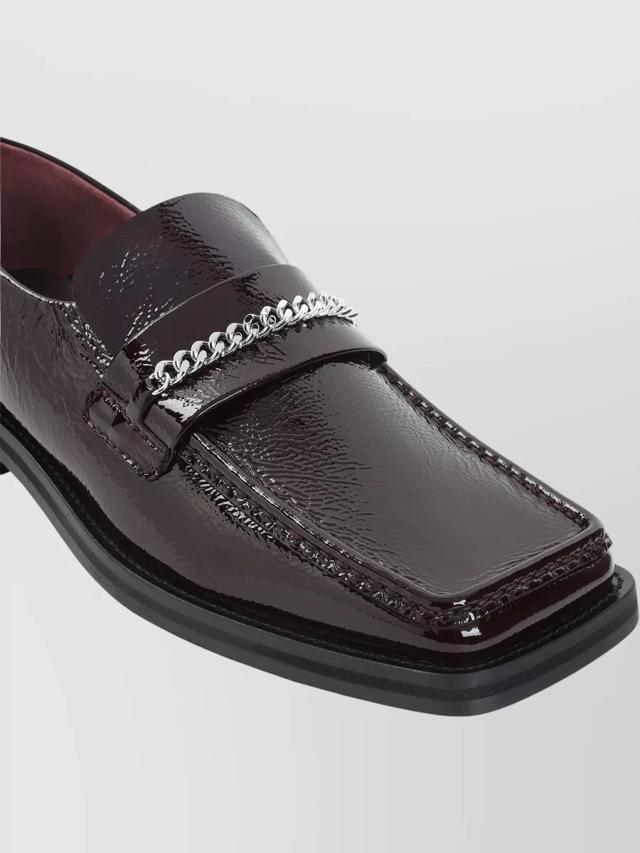 Martine Rose Leather Chain-Detail Loafers
