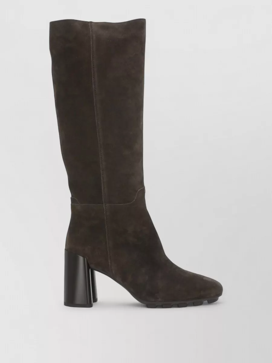 Hogan suede leather ankle boots