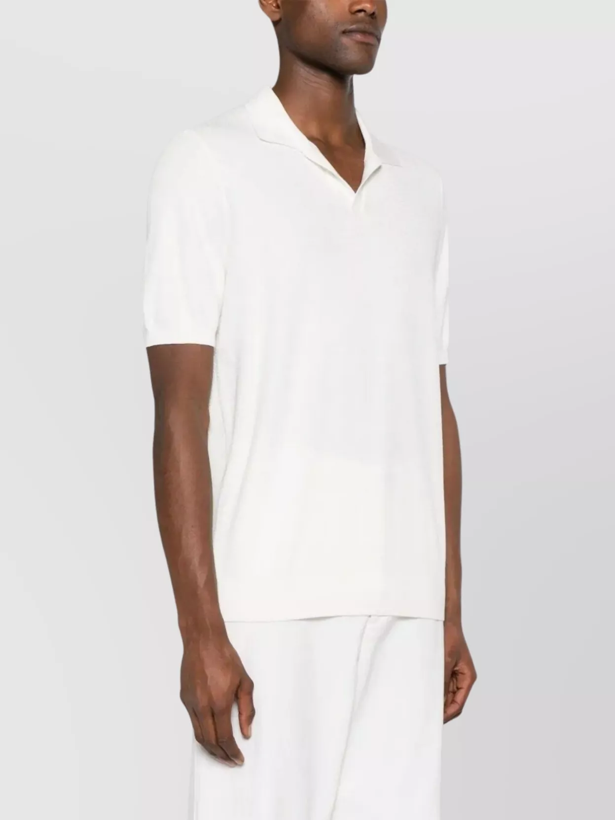 Tagliatore Lightweight Polo Shirt With Ribbed Cuffs And Hem