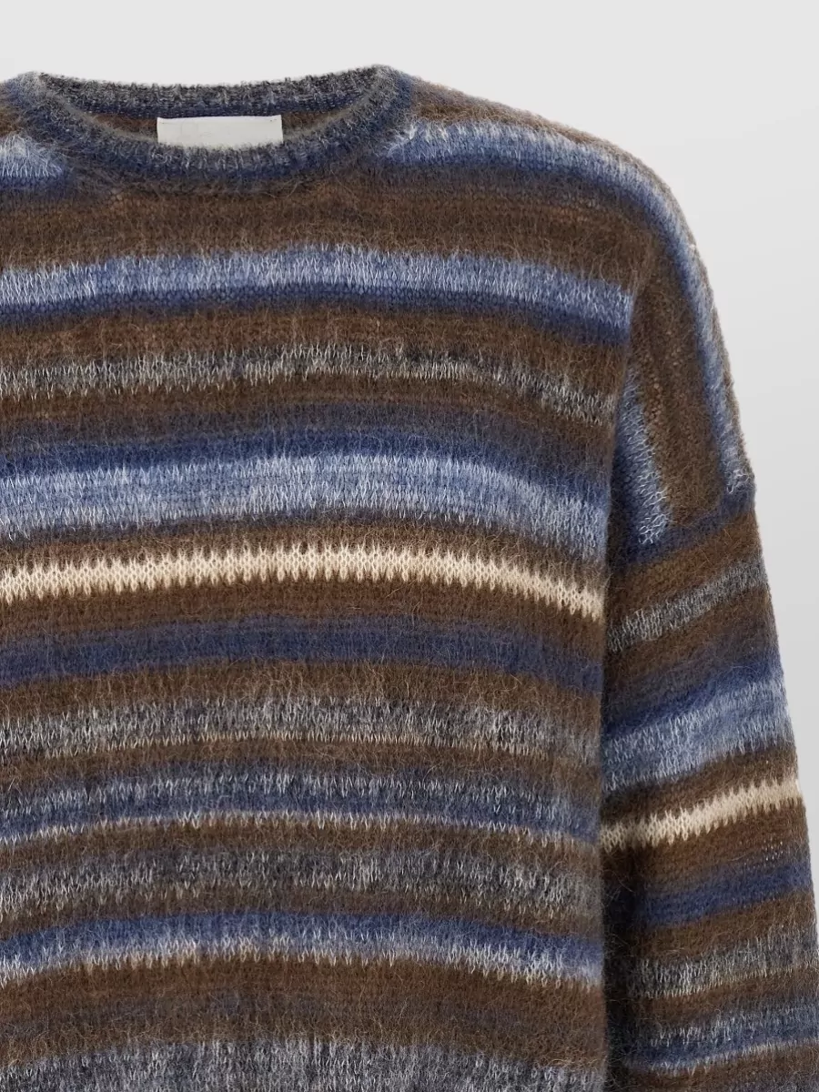Isabel Marant Virgin Wool Striped Crew Neck Sweater
