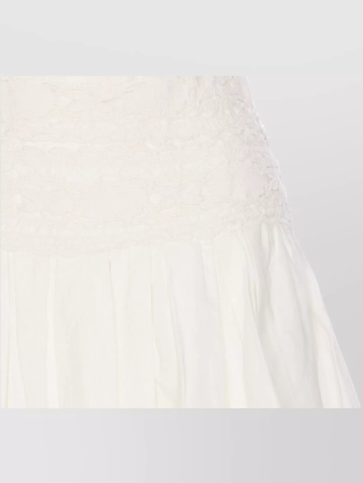 Isabel Marant Etoile High-Waisted Lace Mini Skirt With Embroidered Detail