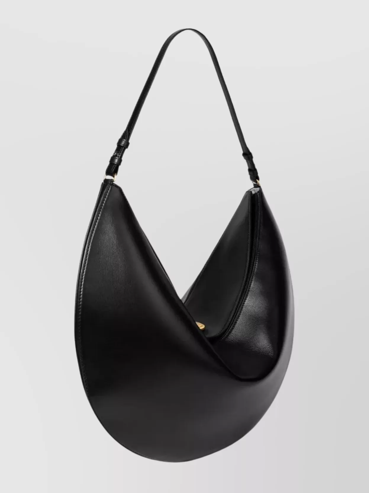 Jacquemus Curved Half-Moon Leather Shoulder Bag