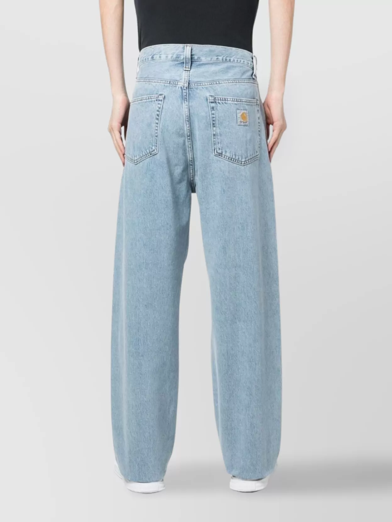 Carhartt Wide Leg Cotton Blend Denim Trousers