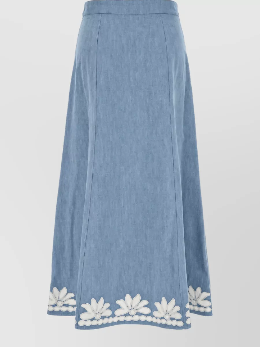 Valentino Garavani Chambray Mini Skirt