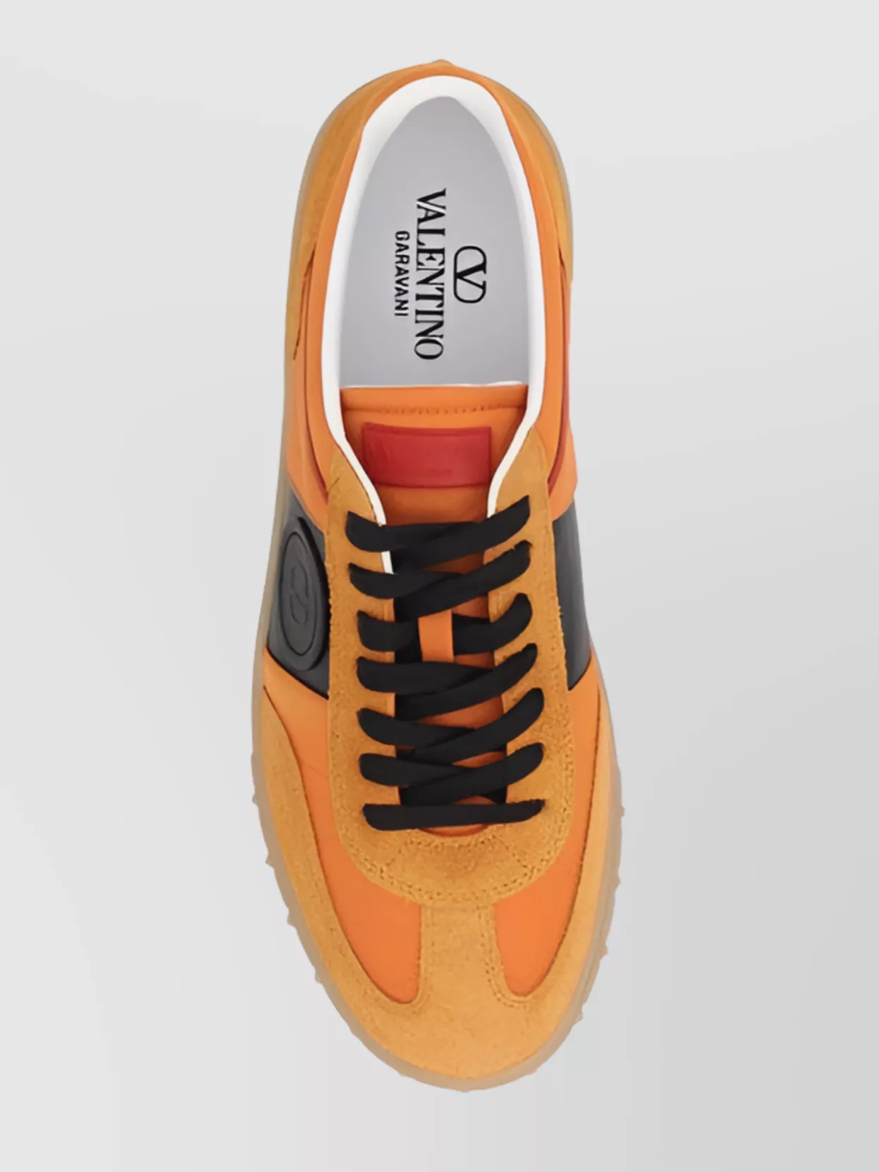 Shop Valentino Leather Sneaker Rockstud Studs