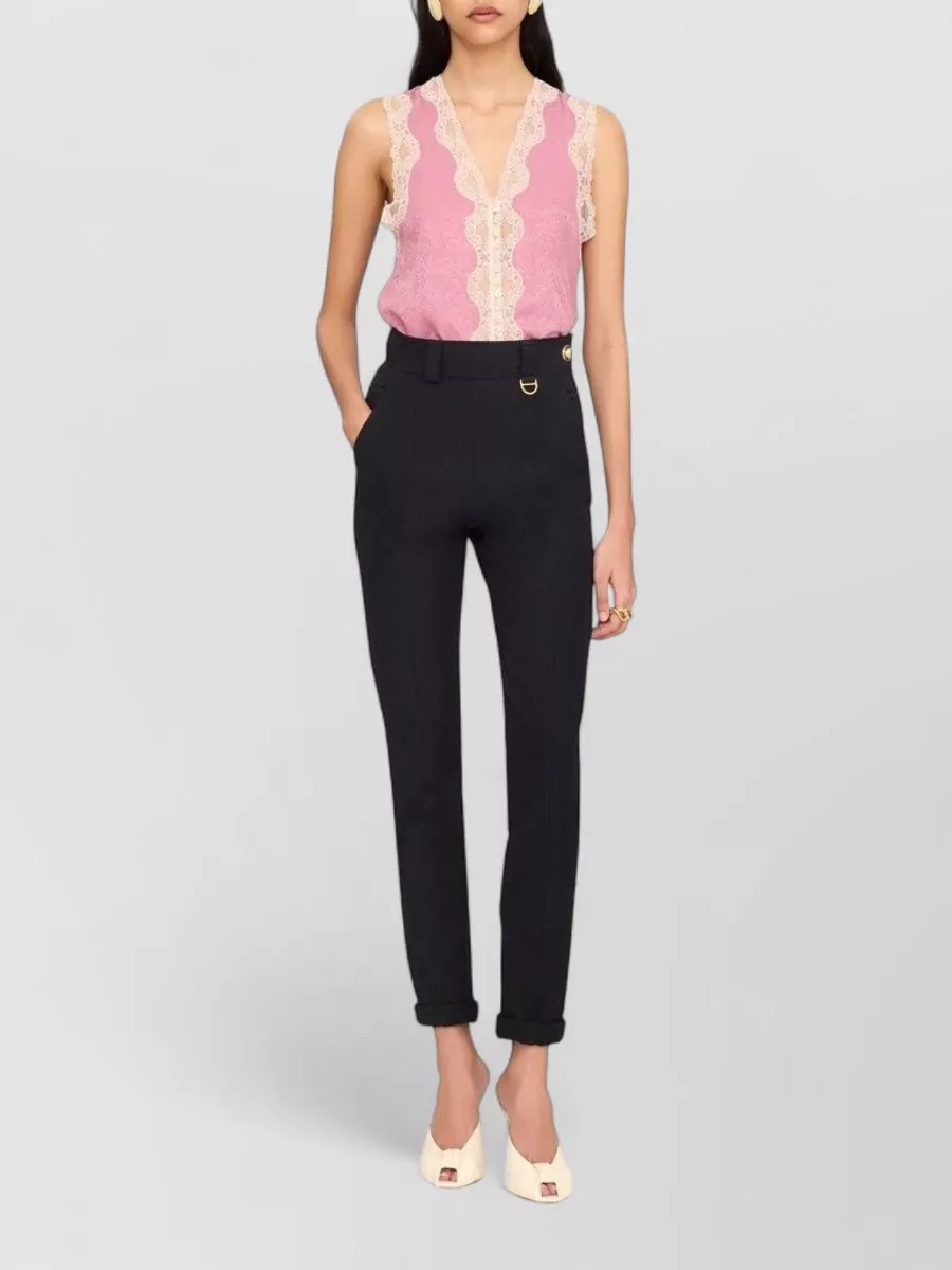 Chloé Silk Sleeveless Peplum Blouse