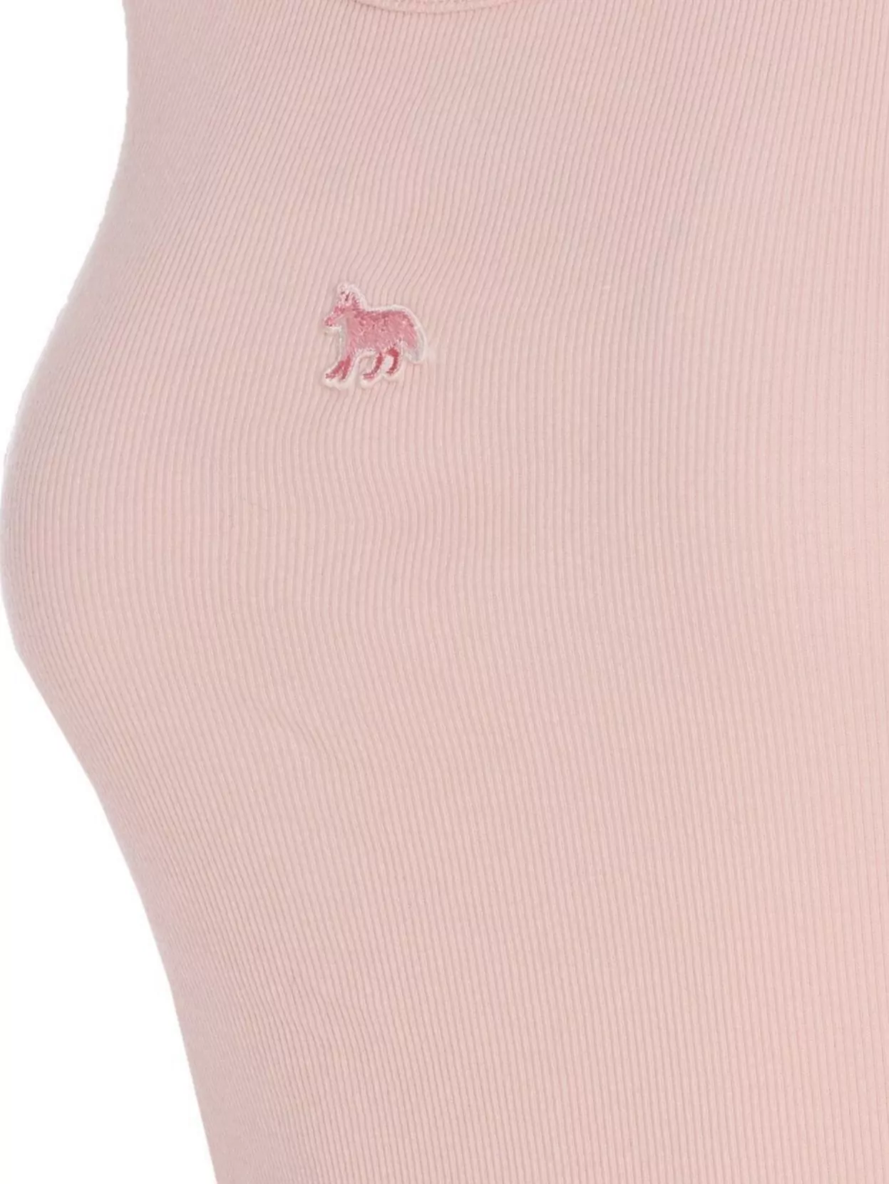 Maison Kitsuné Crewneck Sleeveless Ribbed Texture Frontal Patch Logo