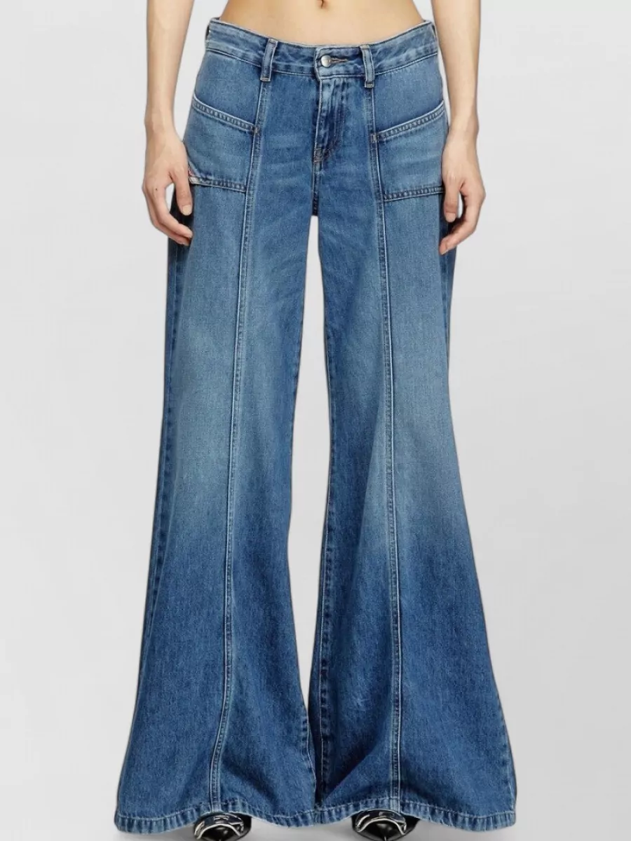 Diesel Denim Low-Rise Wide-Leg Jeans