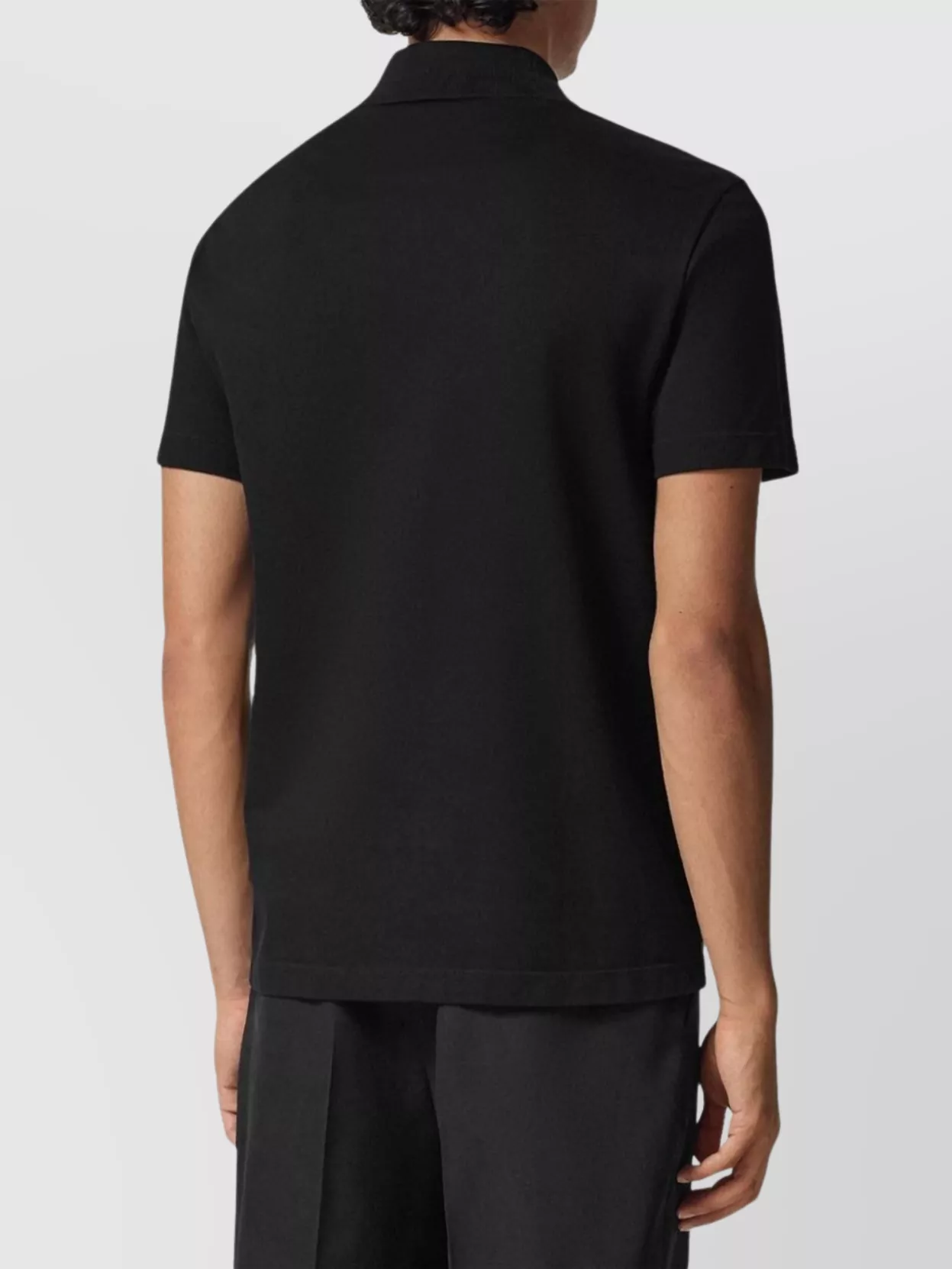 Versace Zipper Collar Polo Shirt Short Sleeves