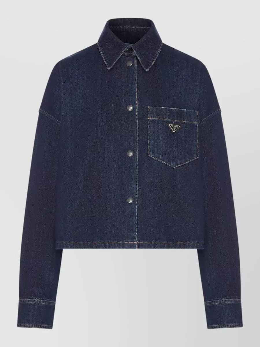 Prada denim long-sleeve shirt
