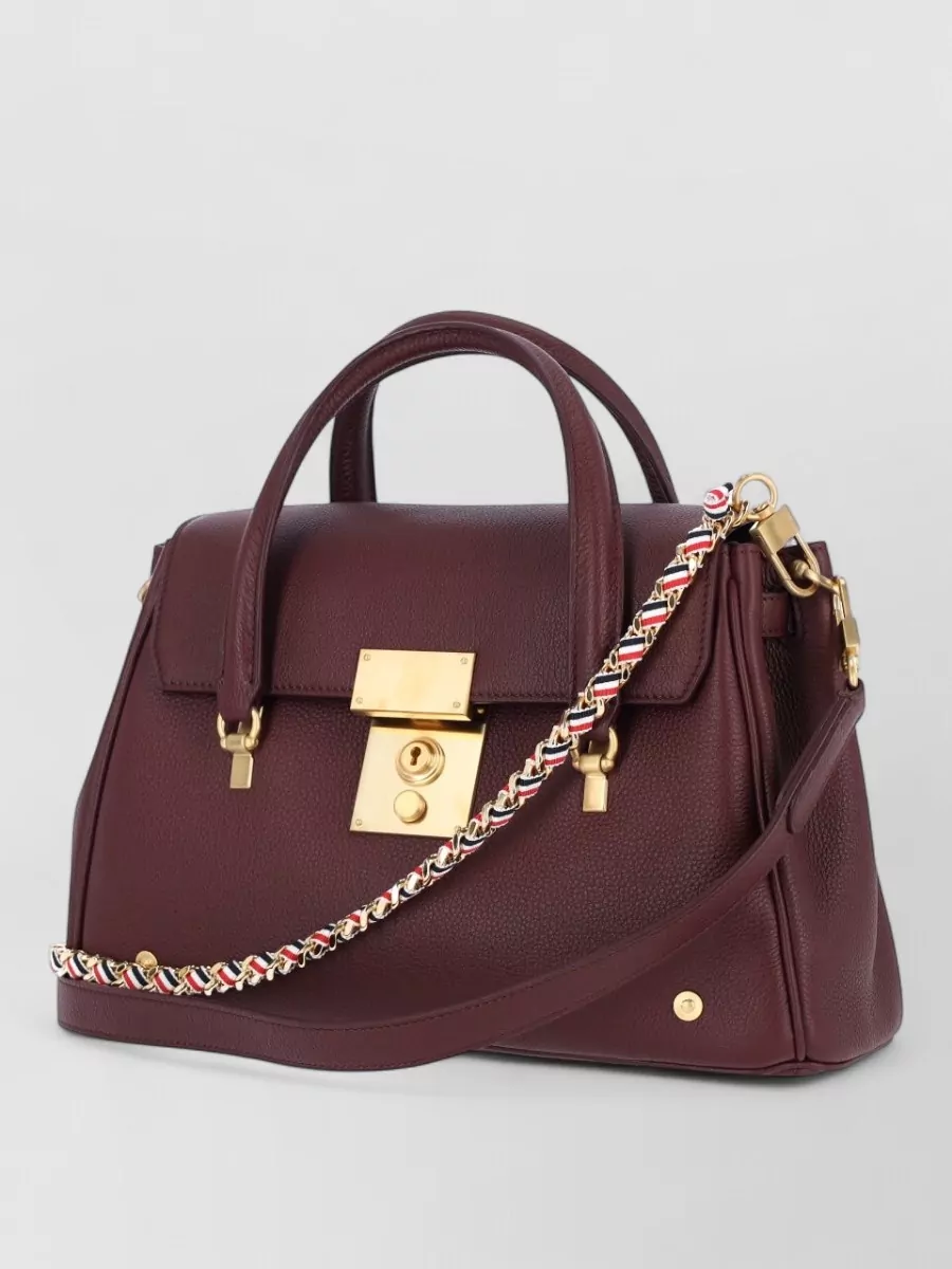 Thom Browne Leather Tote Bag