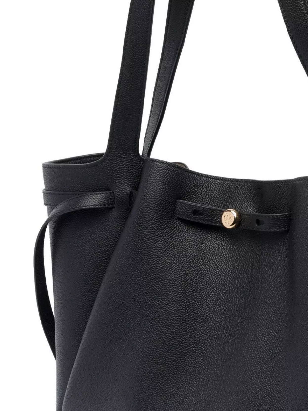 Tory Burch Tote Bag With Double Handles And Gold-tone Hardware In Black