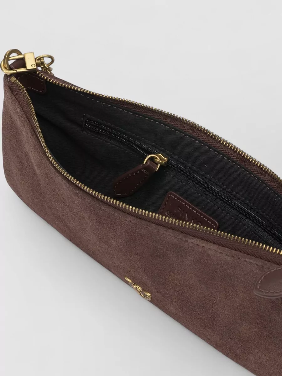 Pinko Chain Strap Lightweight Rectangular Clutch Bag In Brown