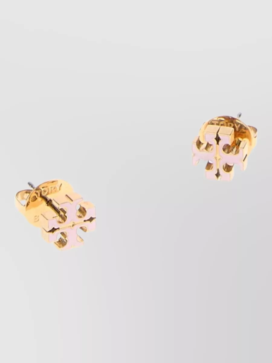 Tory Burch enamel hoop earrings