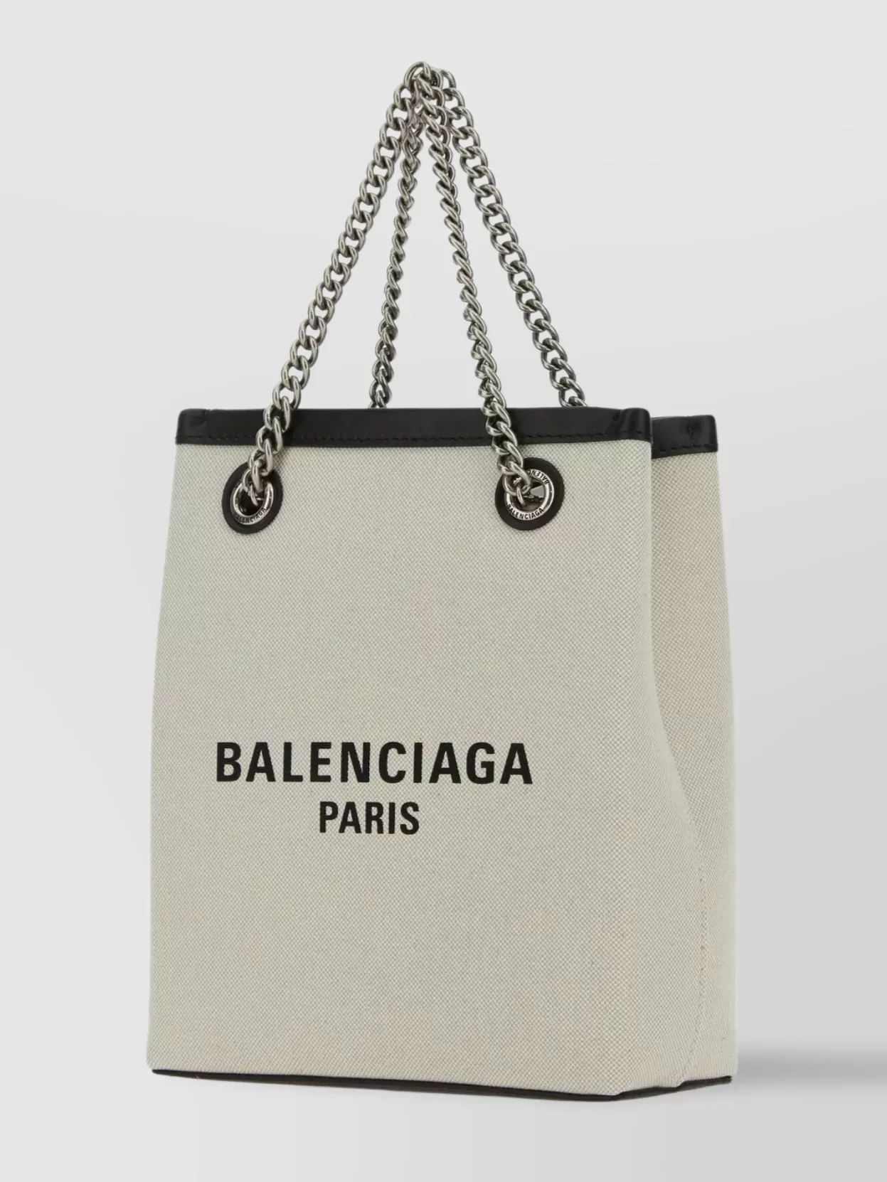 Shop Balenciaga Sand Canvas Duty Free Handbag