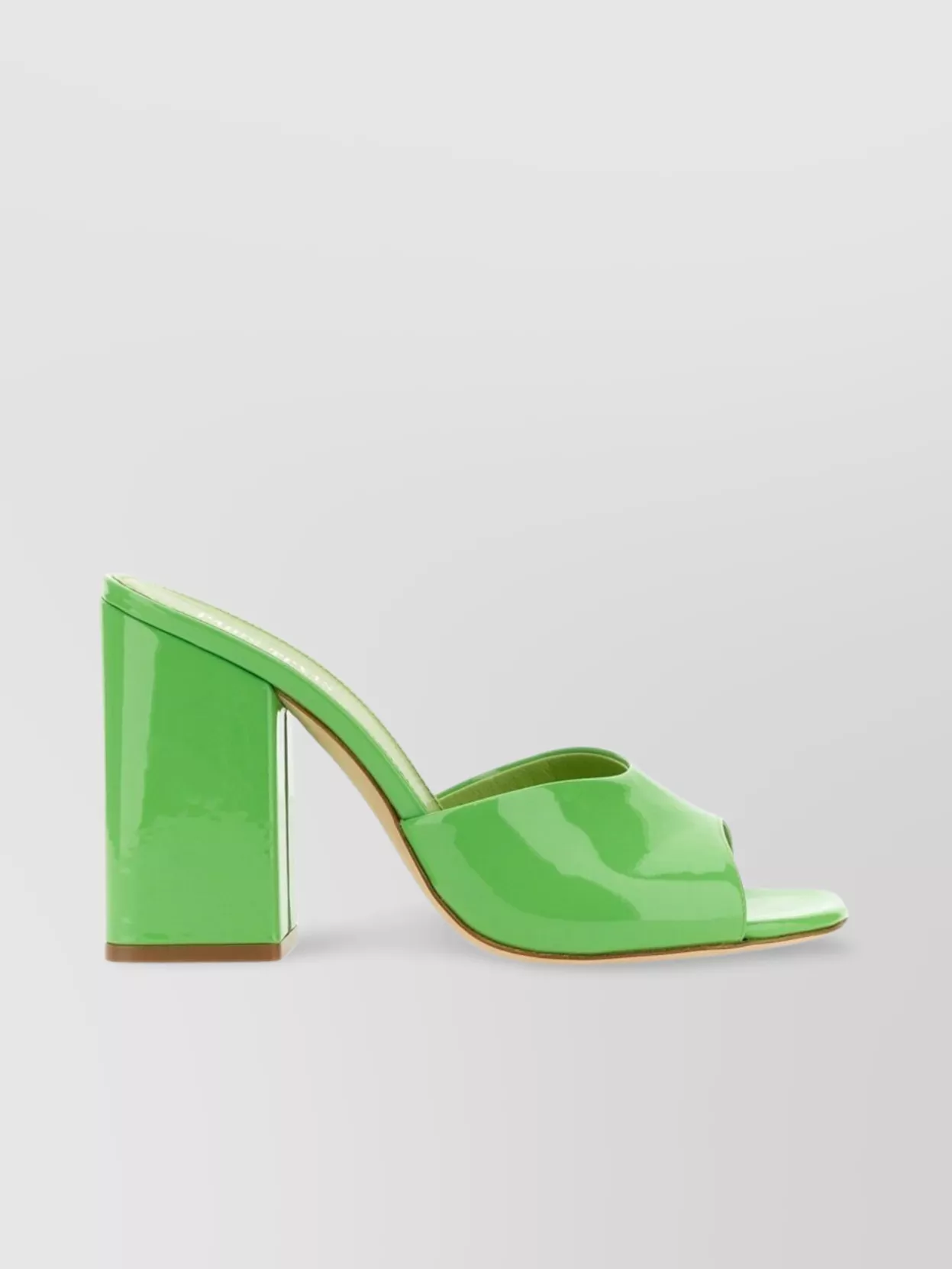 Paris Texas Anja Block Heel Patent Leather Mule