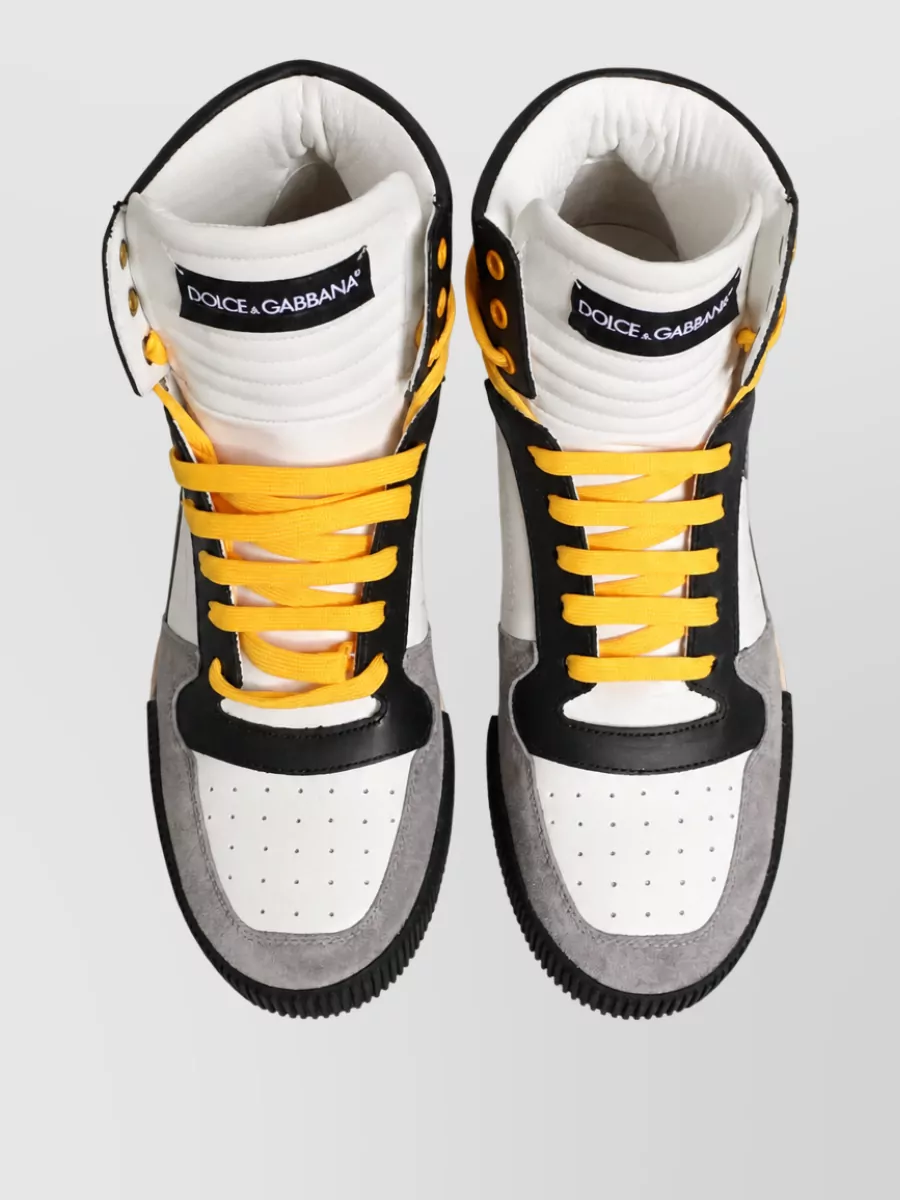 Dolce&Gabbana Leather Hi-Top Sneakers