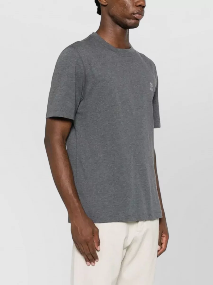 Brunello Cucinelli Cotton Jersey Crew Neck Logo T Shirt