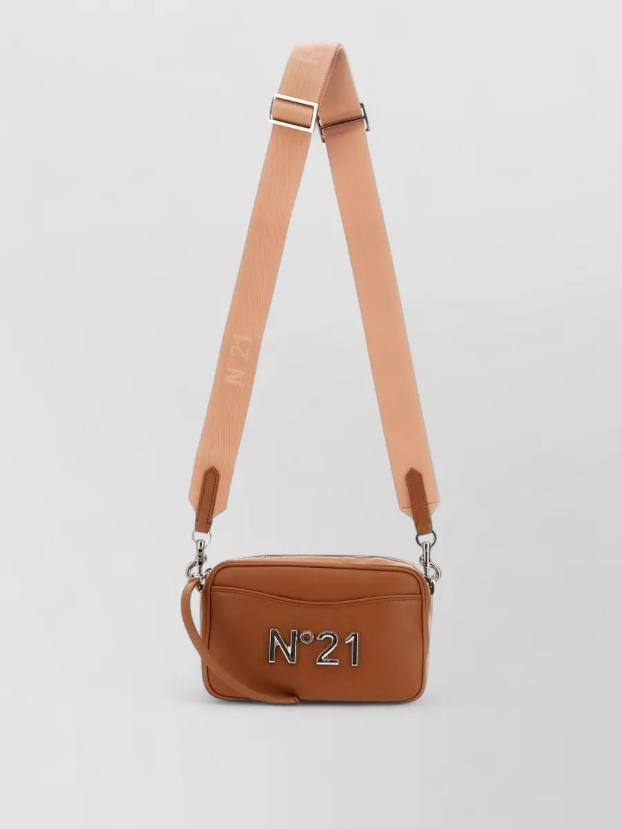 N 21 leather logo-plaque cross-body bag