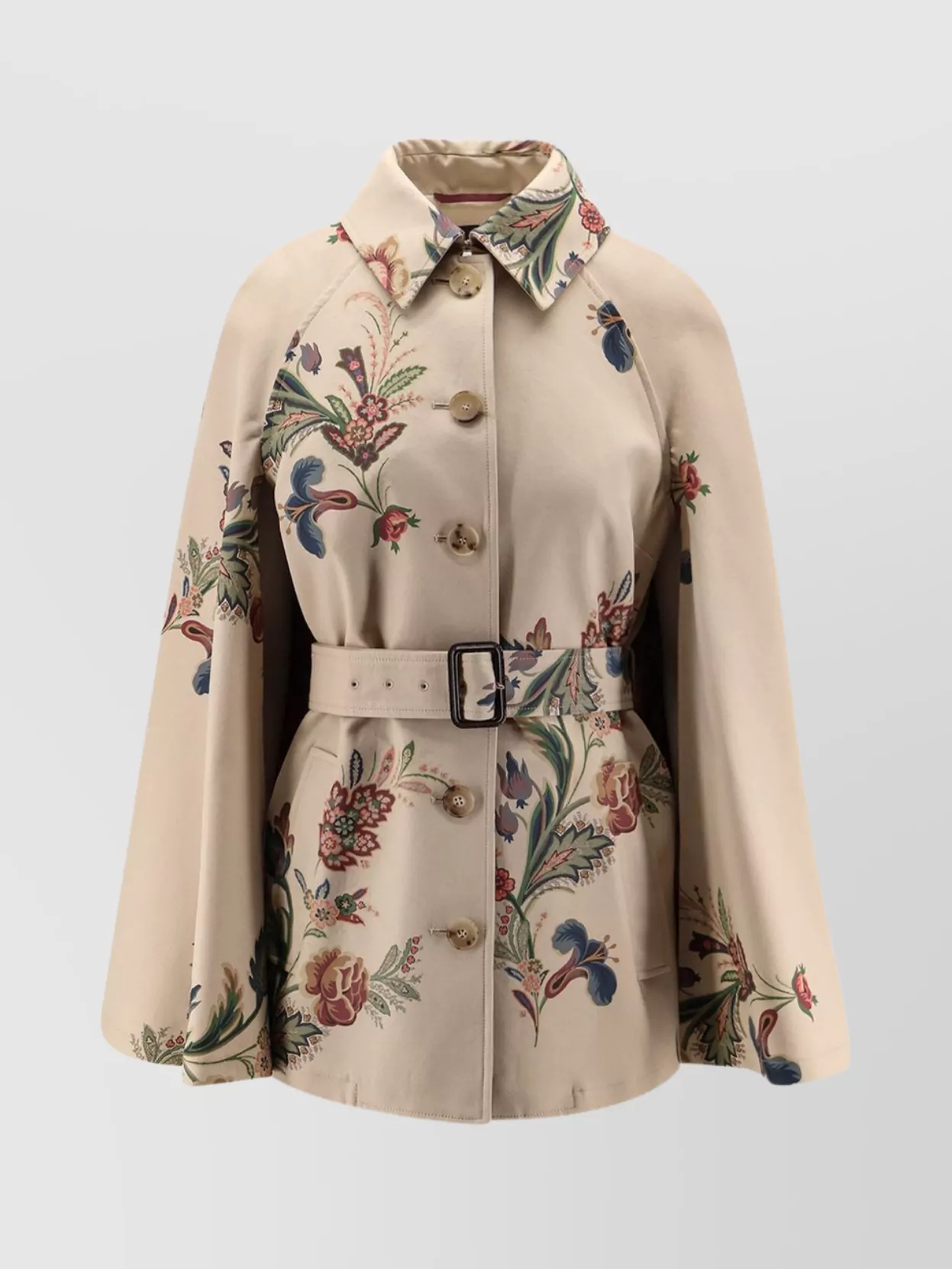 Etro Floral Print Cotton Cape Belt