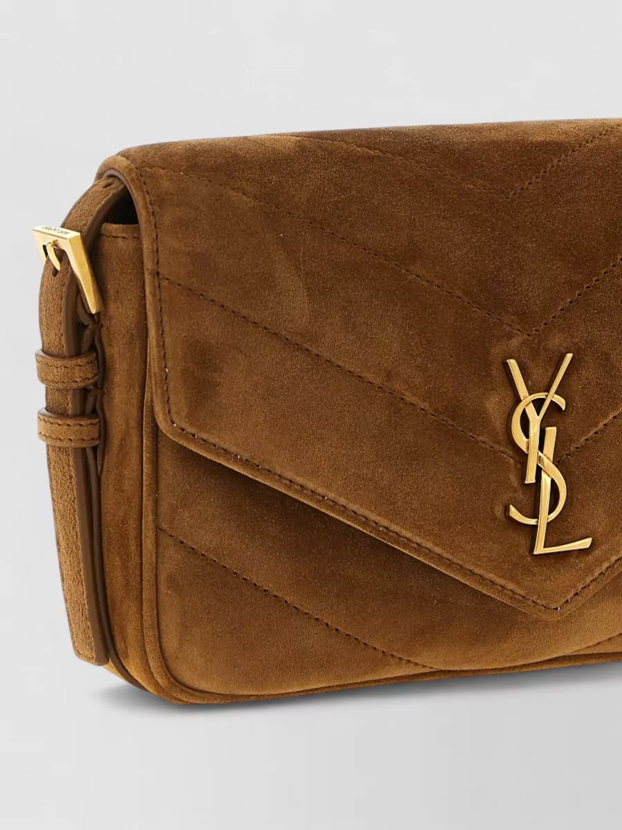 Saint Laurent Loulou Toy Suede Clutch Bag