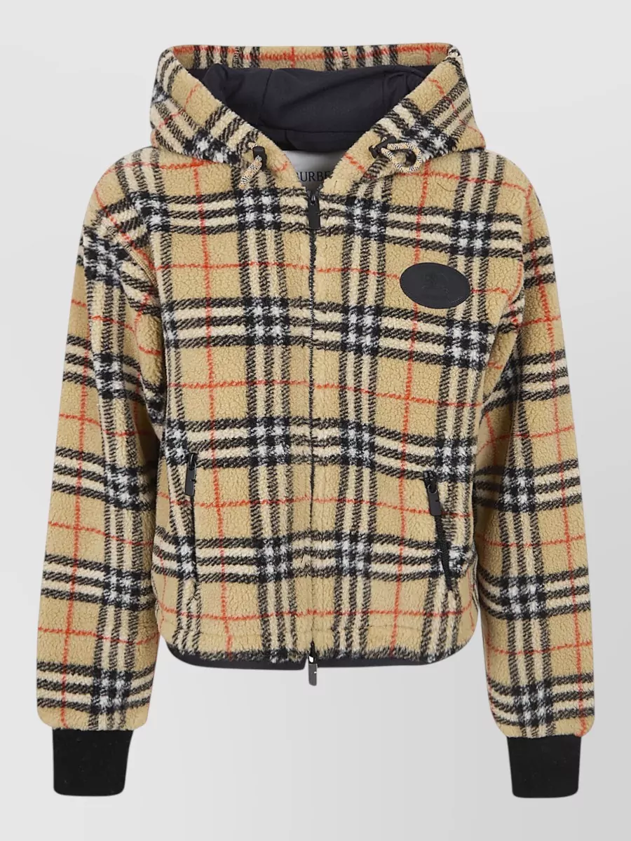 Burberry Cashmere blend cropped hooded jacket